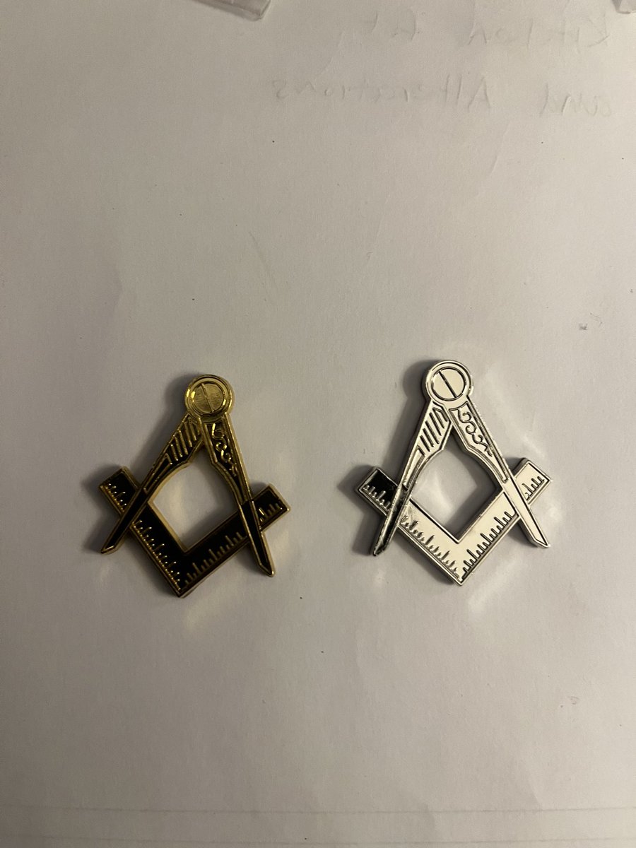 Progress_Lodge's tweet image. Gold or silver (zinc alloy) metal sticker craftmasons.co.uk
