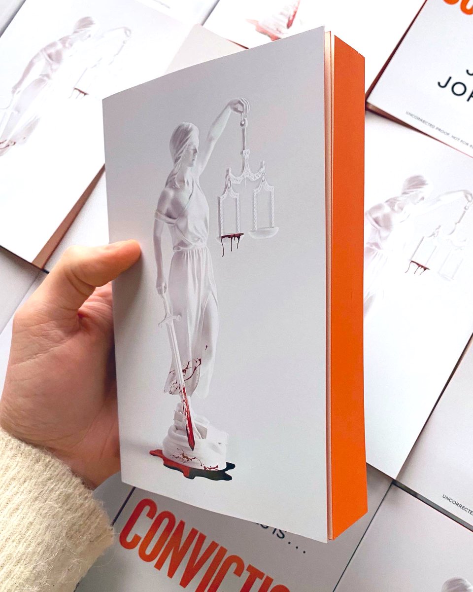 JackJordanBooks's tweet photo. I just received the #CONVICTION proofs and was met with a huge, orange surprise! 🤯🧡 SPRAYED EDGES!
If you’d like to request a proof, you can do so by making a choice… in a true moral dilemma fashion 😈👉🏻https://t.co/DREXk5LFOO
Thank you @likely_suspects @simonschusterUK 🧡 https://t.co/8UkzLLR6Xn