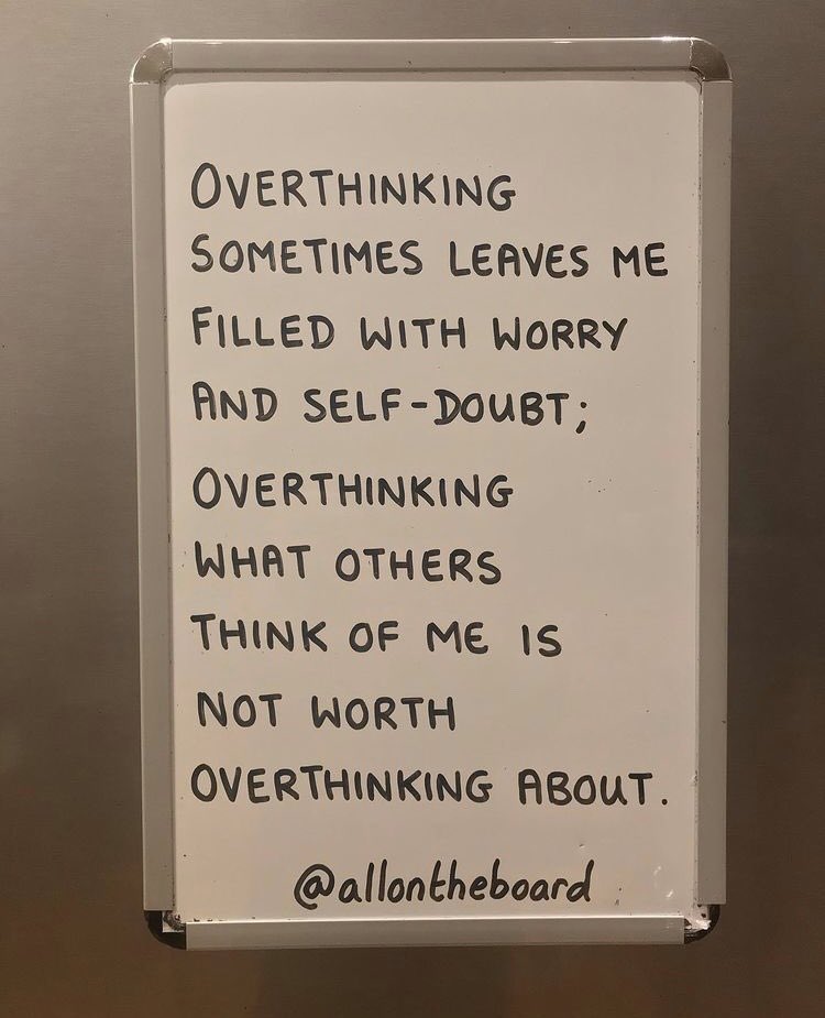 allontheboard's tweet photo. Overthinking what others think of you is not worth overthinking about. https://t.co/gsBGuQFDpp