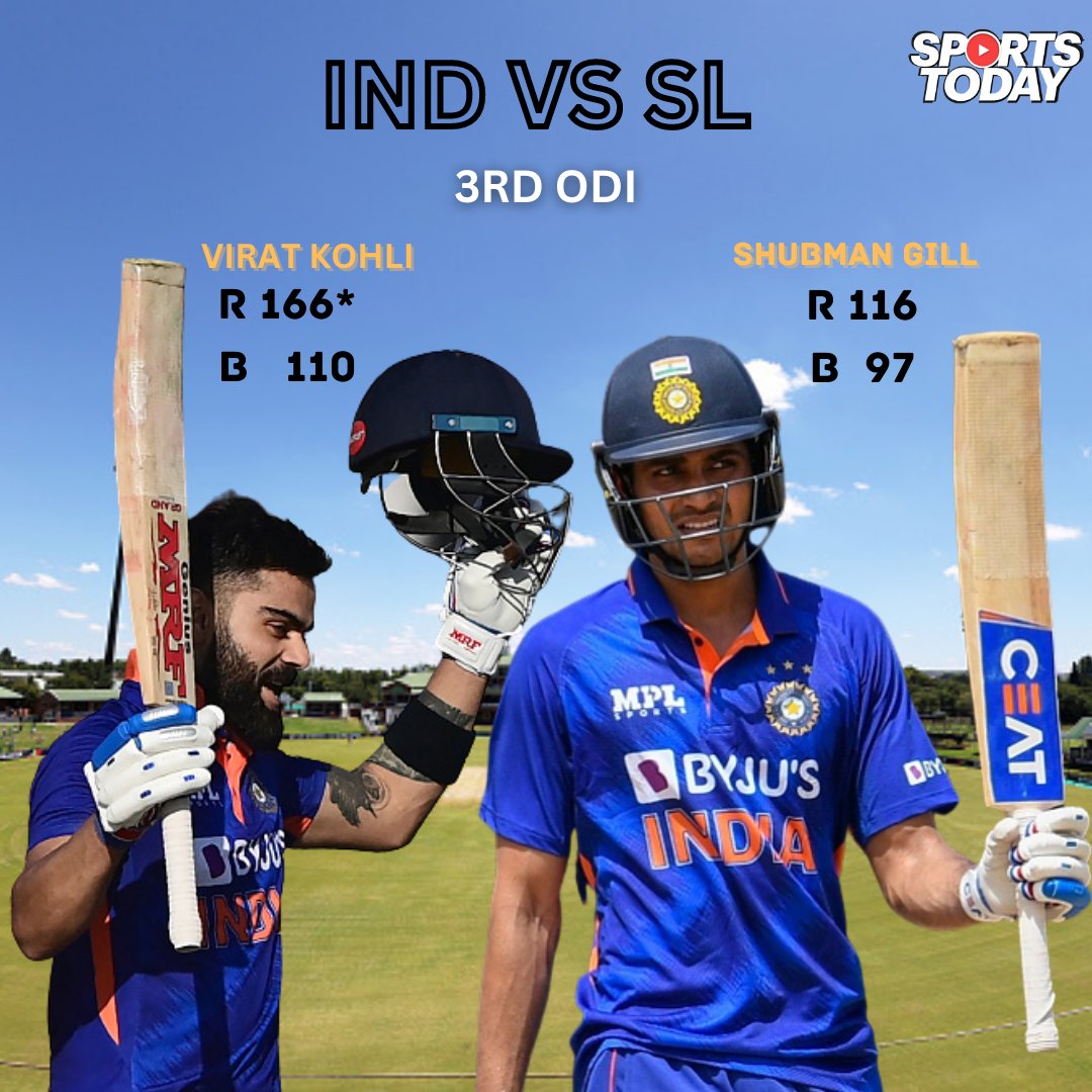 SportsTodayofc's tweet photo. How good were these two in the third ODI? 🔥🔥

#viratkohli #shubmangill #cricket #indvssl #odi #vk #sportstak #sportstoday https://t.co/v5iDvHAFJh