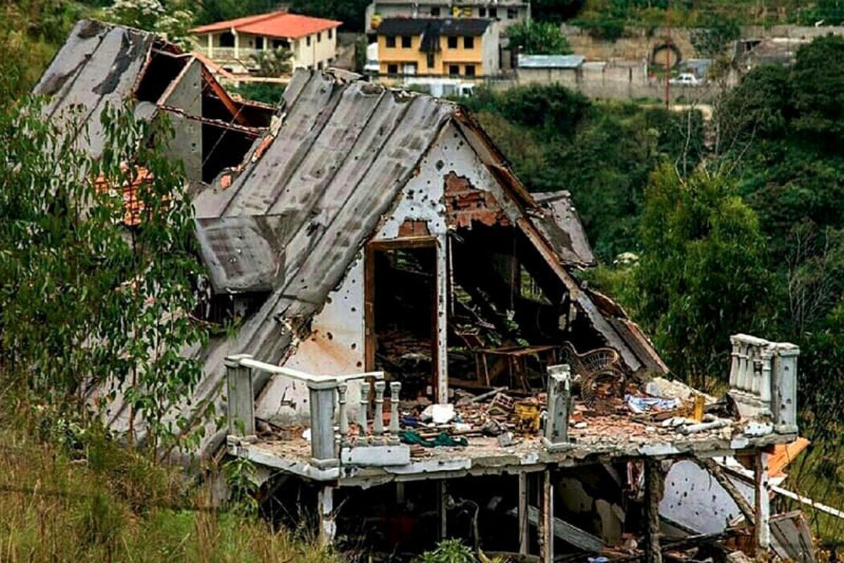 Así quedó la casa donde murió Óscar Pérez - Cortesía