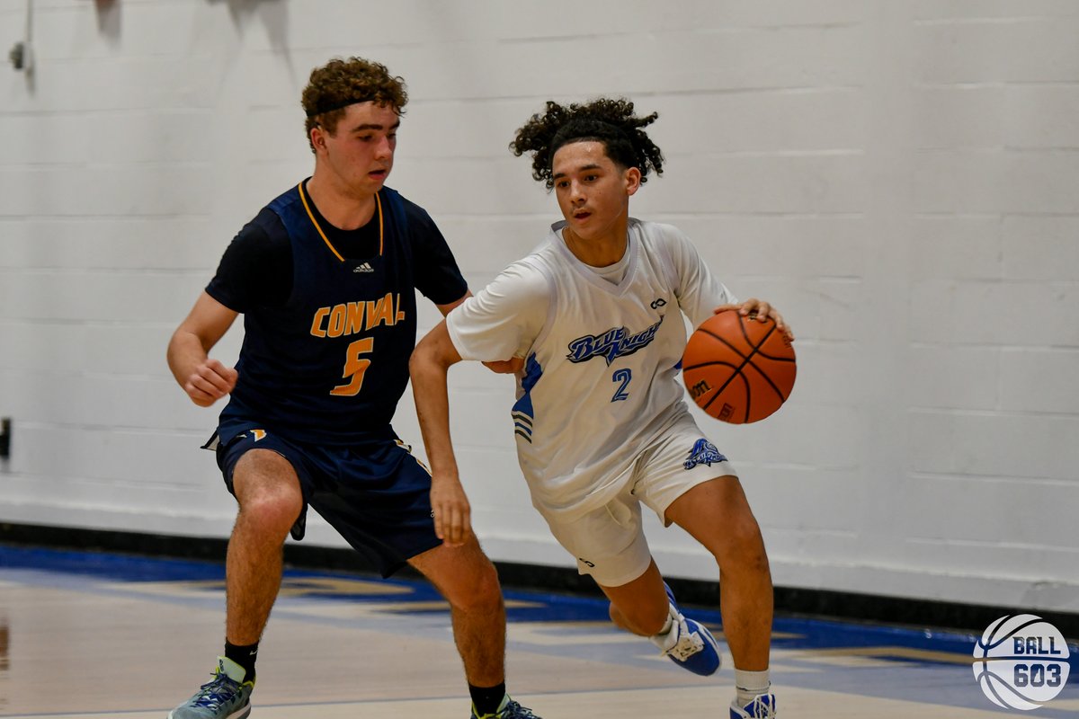Ball603NH's tweet image. Manchester West defeated visiting ConVal, 88-61, on Saturday. The Blue Knights were led by Angel Castro (28 points), Max Shosa (24) and Aiden Scott-Beaulac (19). ConVal’s Joe Gutwein’s 21 points. 

Check out the full photo gallery by Cindy Lavigne… ball603.com/2023/01/15/wes…