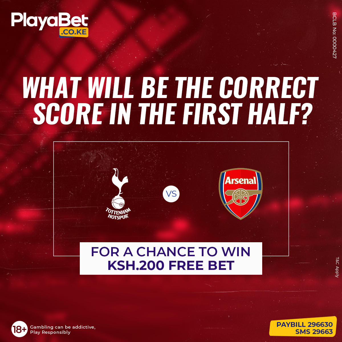 playabetkenya's tweet photo. Derby ya Jana iliwaka, leo kuna London derby as Tottenham Hotspurs take on Arsenal.
What will be the correct score at the end of the first?
10 correct comments will be awarded RANDOMLY,
Like, comment &amp; retweet.

#ChezaKamaPlaya  #TOTARS https://t.co/hbzzYJxeOs