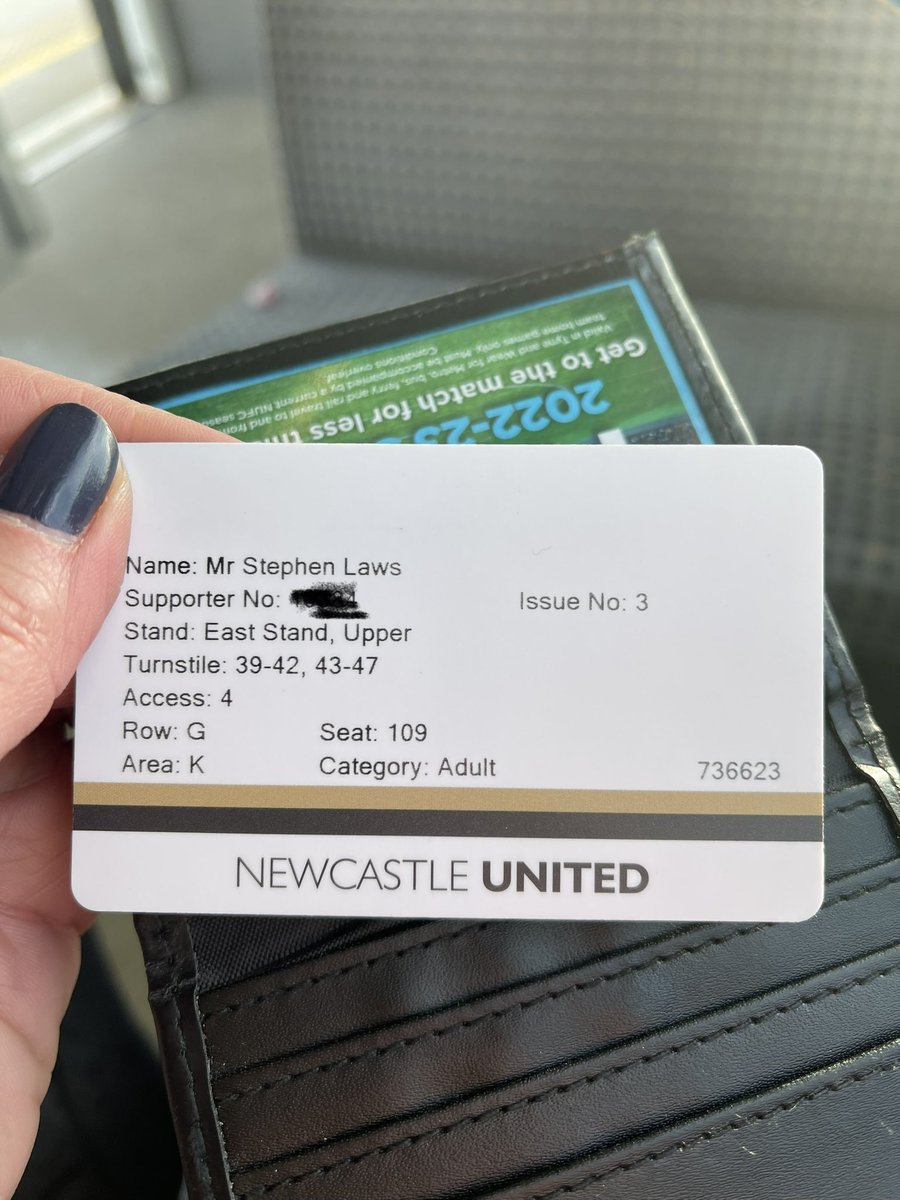 Season ticket found at South Shields metro station. I’ve got it with me if you can retweet to find the owner please #NUFC