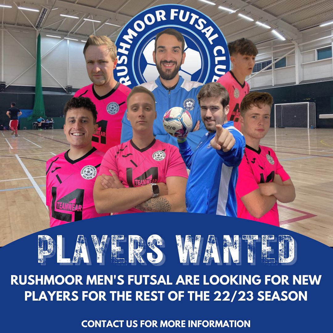 We’re looking for new players to join us for the rest of the 2022/2023 season ⚽️

If you are interested in joining us in Tier 2 of the <a href="/FA_NFS/">FA National Futsal Series</a> or would like some more information, please send us a message ✉️