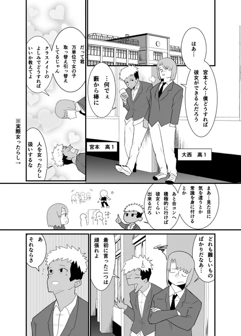 #曽山一寿賞
「宮本と大西」
最近は童貞に厳しい作品が増えてきた気がしたので童貞に優しい作品を描きました。
コロコロアニキ路線を目指したい…!! 
