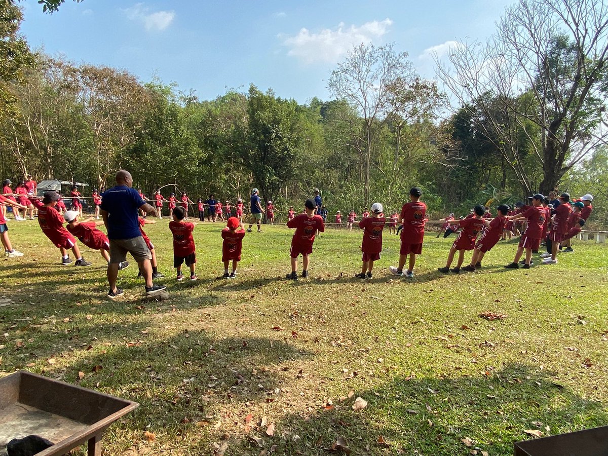 shbseniorschool's tweet photo. Year 7A Residential safely arrived at Khao Yai today. Team games involving leadership and collaborative thinking ๐ค.. was the fun challenge of the day. #WeAreShrewsbury #Year7Residential #OutoftheClassroom https://t.co/TbGYleRhL7