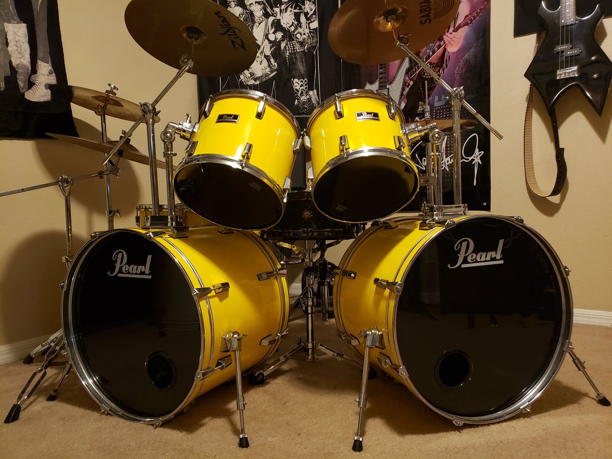 jackbruno70's tweet photo. Loving my new 8 piece @PearlDrumCorp 2 rack toms to be added later https://t.co/XRVkvvGbhe