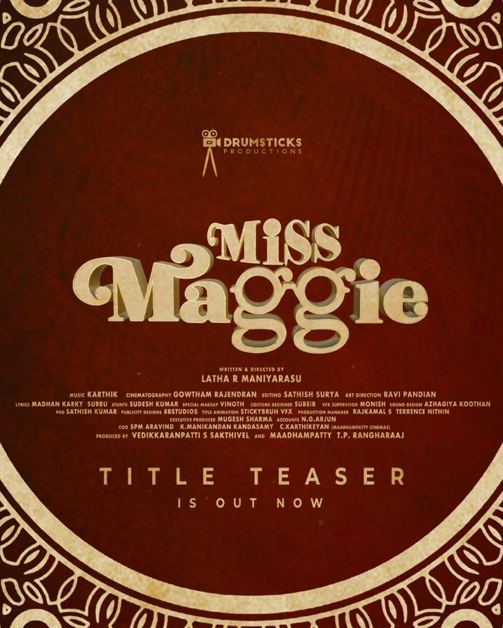 Firstlook cum Title Teaser 
Of #MissMaggie Movie starring #YogiBabu and #Aathmika 

▶️ youtu.be/vNhR-T0if7U