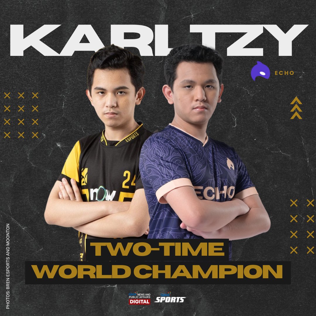 gmasportsph's tweet photo. KARLTZY IS HIM!

Karl Gabriel "KarlTzy" Nepomuceno becomes the first ML:BB professional player to win two world championships!

M2 World Champion (@BrenEsports) 🏆
M4 World Champion (@echophilippines) 🏆

READ: https://t.co/ai4pYx2lkV https://t.co/OojhHvxvZe