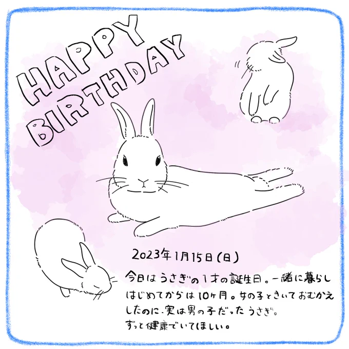 うさぎの誕生日

#絵日記 