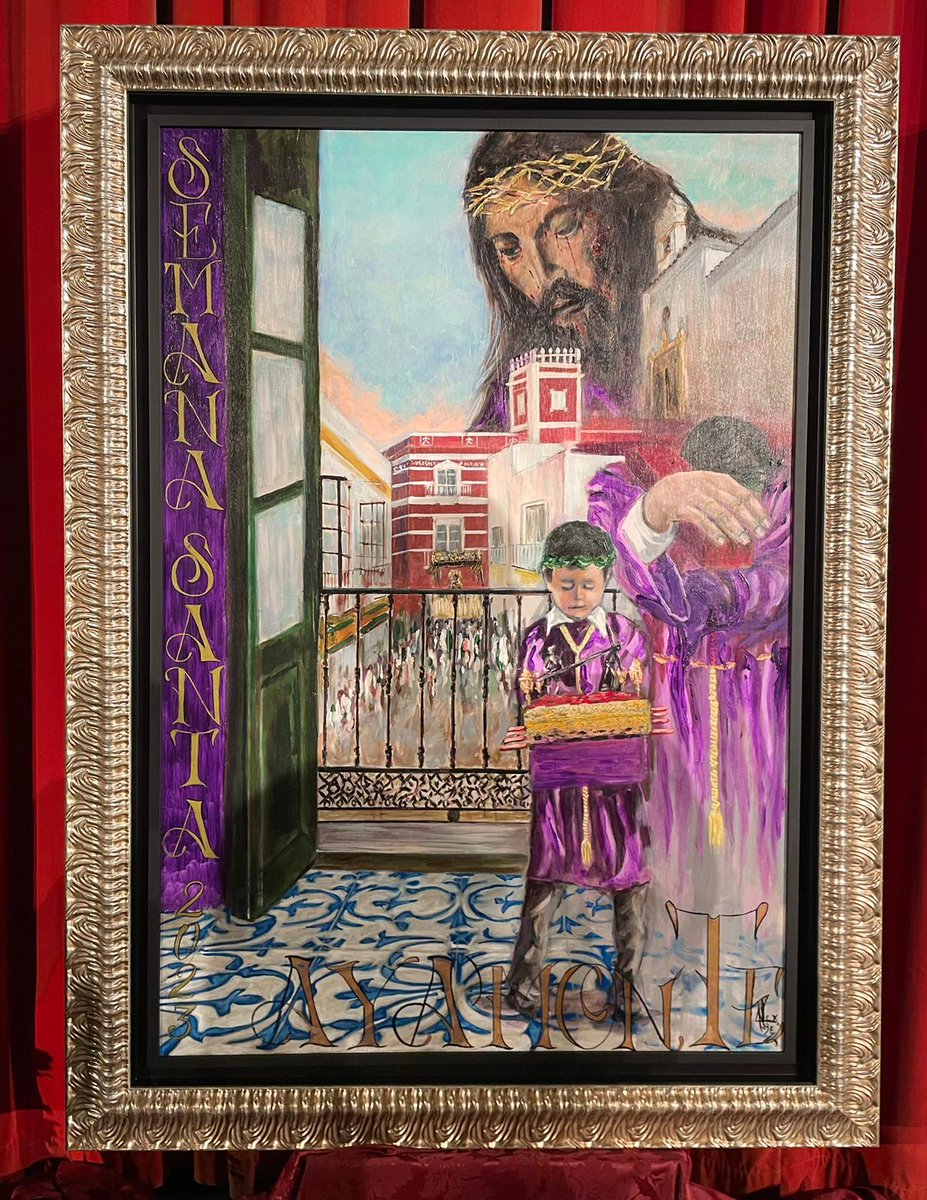 HExcombatientes's tweet photo. 🪧 Presentado el cartel oficial de la Semana Santa de Ayamonte 2023, obra de Álex el Pintor. https://t.co/DxYUCSeM3h