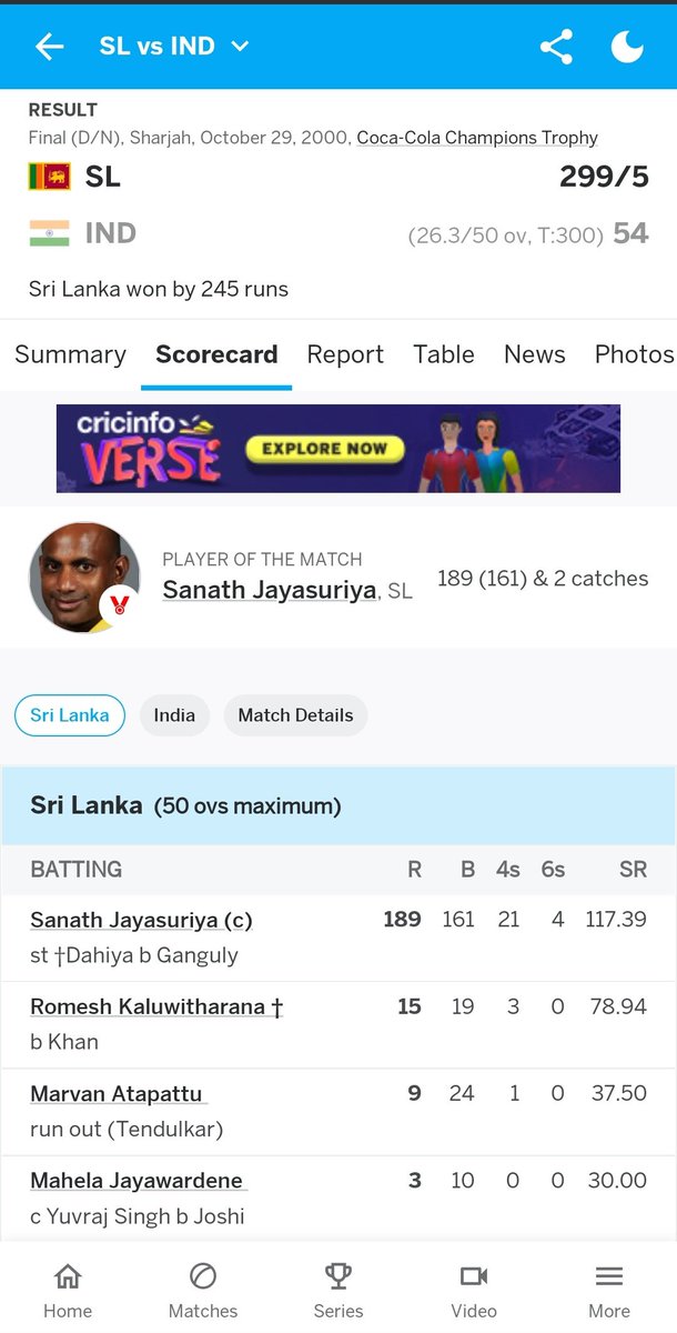 This  #INDvSL match surely reminds of an another similar kind of match played in the year 2000.
#ViratKohli𓃵 <a href="/BCCI/">BCCI</a> <a href="/OfficialSLC/">Sri Lanka Cricket 🇱🇰</a>