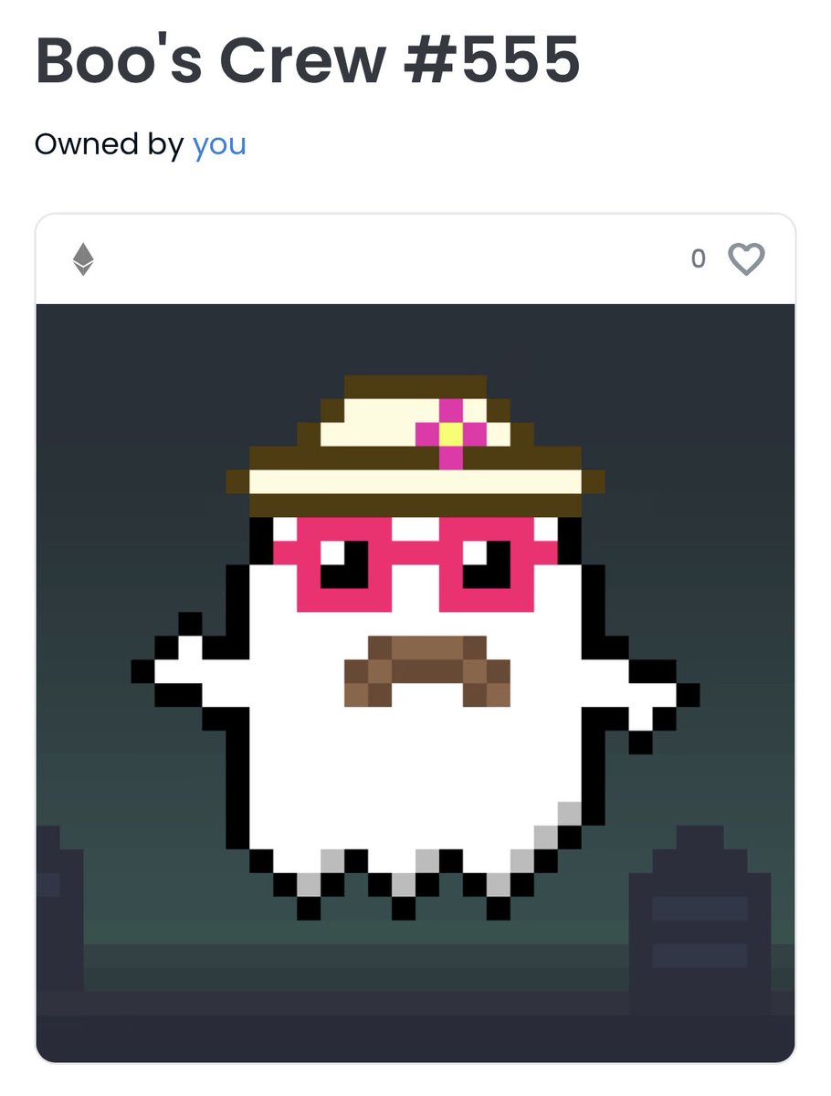 Giveaway time! 🥳

Boo #555 is up for grabs! 

Like and retweet! Winner tonight! 👻