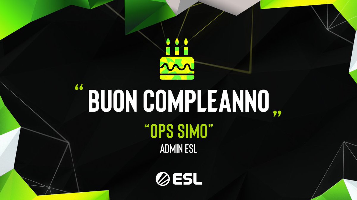 ESLItaly's tweet image. Tutto il team di ESL Italia si unisce nel fare gli auguri ad uno dei nostri fantastici admin!

Tantissimi auguri @opssimo 🎂