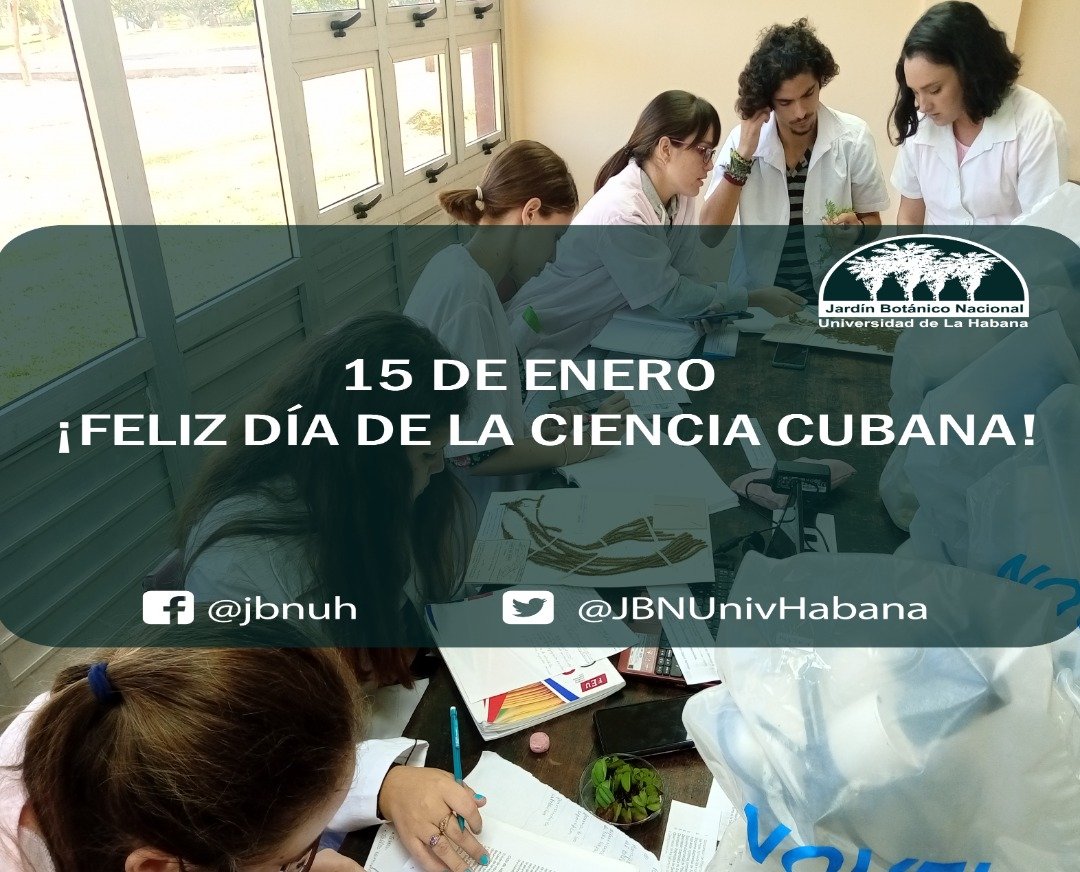 JBNUnivHabana's tweet photo. Desde el @JBNUnivHabana felicitamos a quienes aportan, con dedicación y amor, su vida para engrandecer la #CienciaCubana . ¡Felicidades!
#DíaDeLaCienciaCubana #CubaEsCiencias #CienciaDesdeCorazón
#CubanScience #15DeEnero
#CienciayConciencia https://t.co/2Af9on8n72