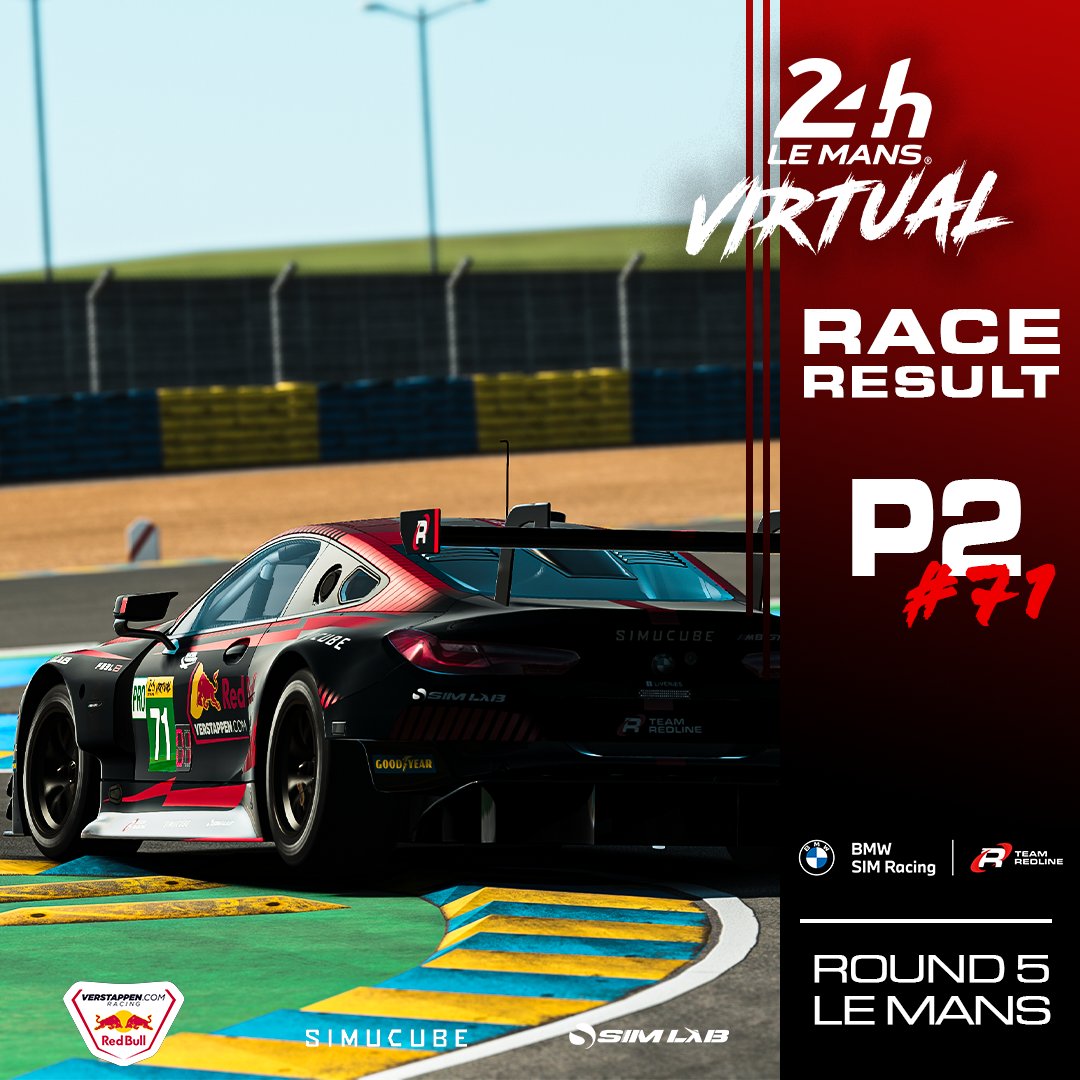 VerstappenSim's tweet photo. A very lovely P2 that makes us DOUBLE @LeMansVirtual CHAMPIONS 🏆🤩
Very proud of every single team member in the team that made this happen 👏
#BMWSIM #WeAreNotPlaying https://t.co/XFh4jyU4OP