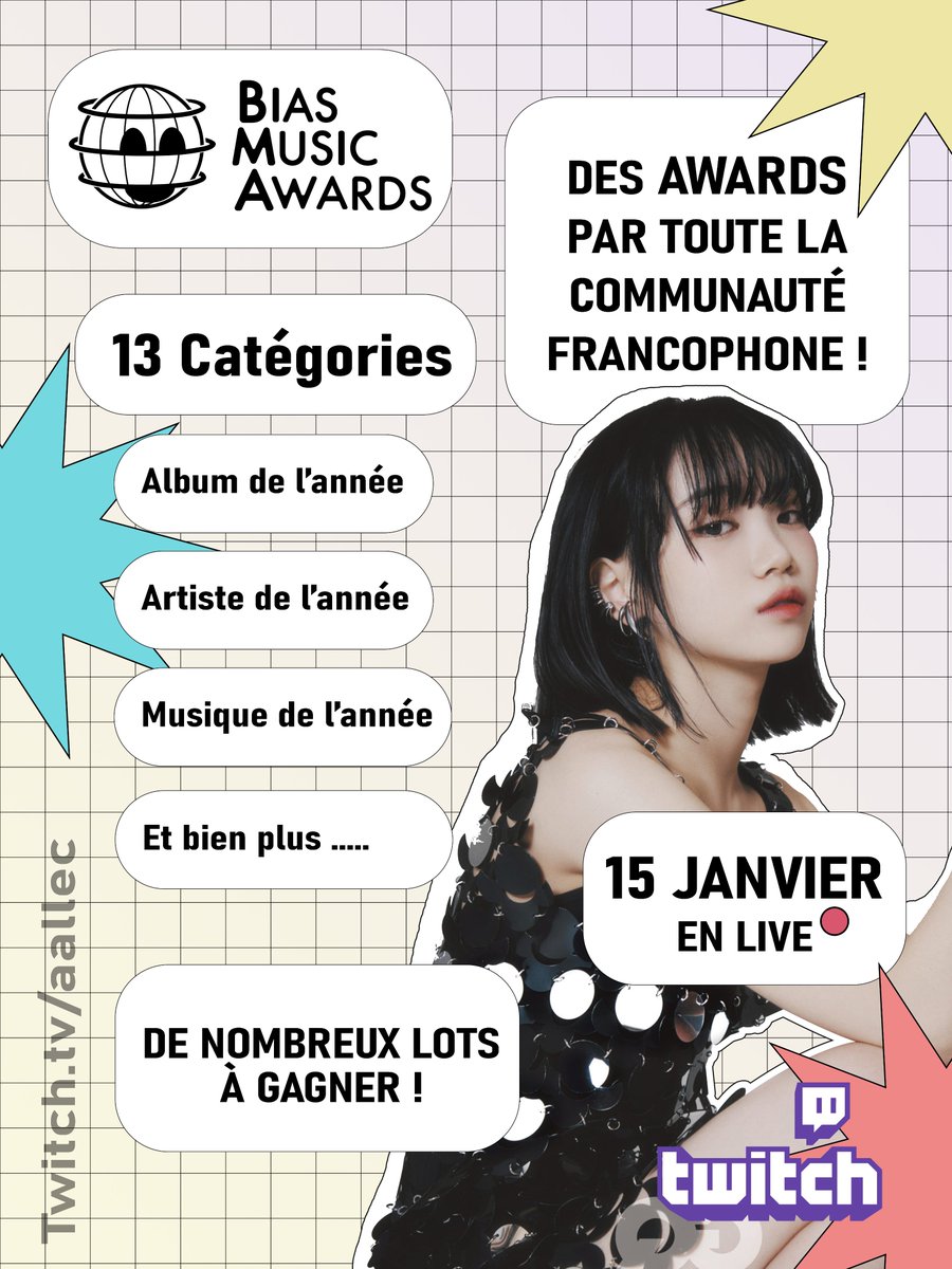 LES BIAS MUSIC AWARDS <a href="/bias_live/">BIAS - Média K-pop FR 🇫🇷</a> ÇA COMMENCE MAINTENANT ! Venez élire vos groupes et sons préférés de l'année avec nous ! En invité 

c'est là ➡️ twitch.tv/aallec