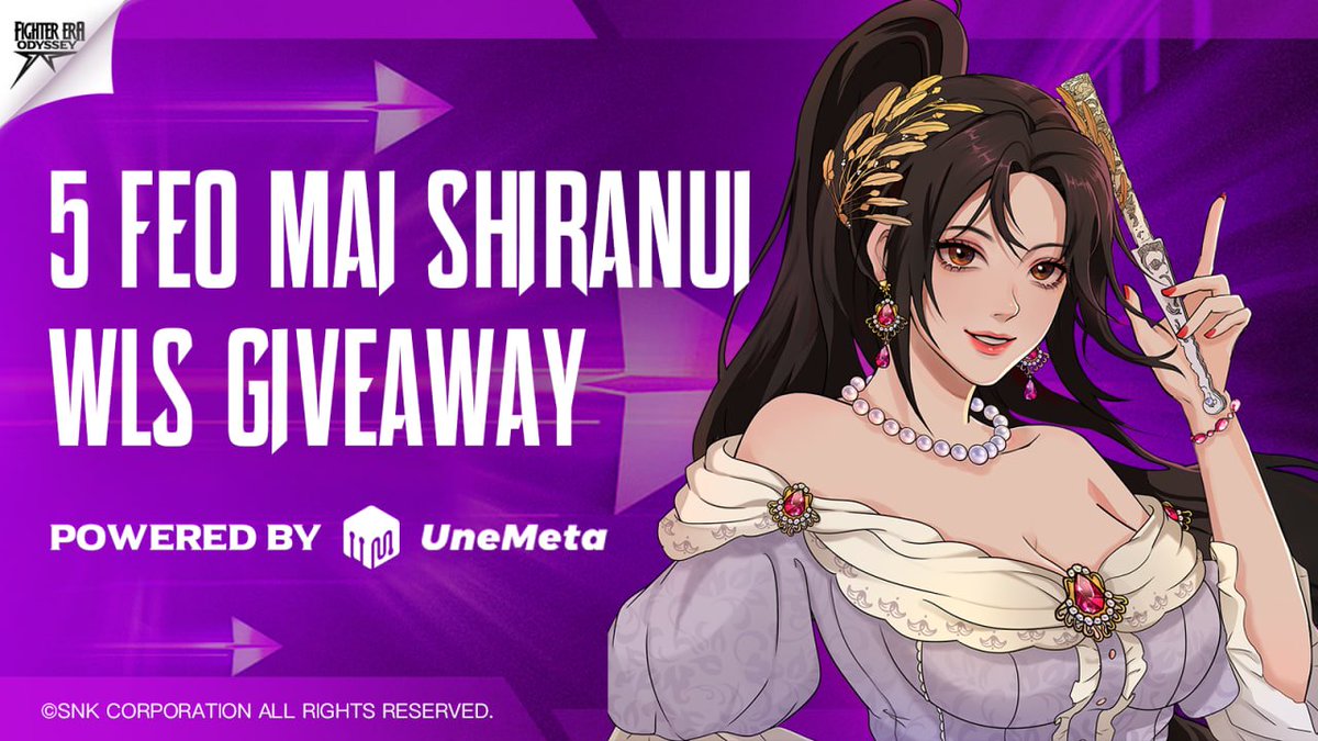 hanazawa_nft's tweet photo. 🎊Fighter Era Odyssey x Second Dimension

🤼 #FEO is an SNK authorized NFT. #MaiShiranui is the first collection of the series.

5 x WL（0.04ETH） 
⏰Mint Time: Jan 18th

✅Follow @FEOVERSE &amp; @UNE_METAVERSE  &amp; @hanazawa_nft

 LIKE+ RT 

⏳24h

#NFT #mint https://t.co/Gd2EWdvtV5