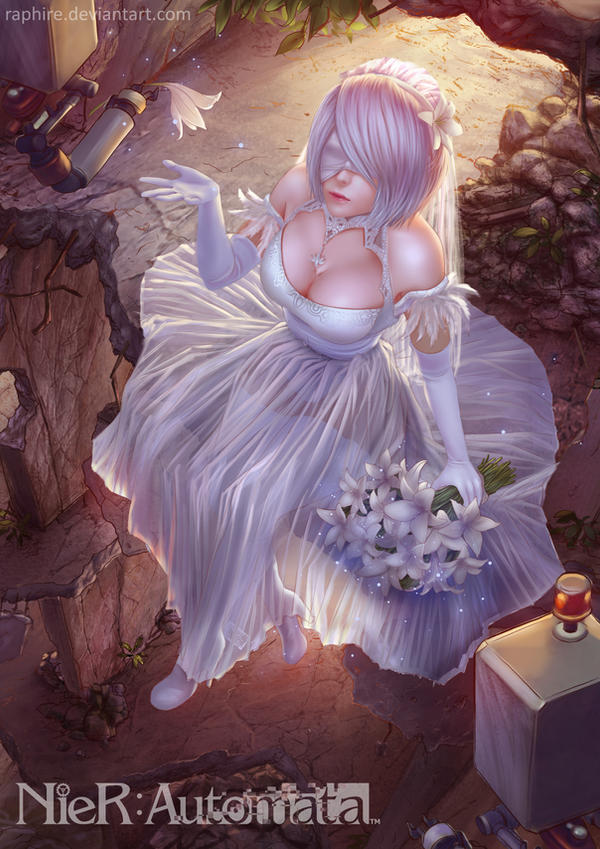 raphireart's tweet image. Finally caught up on both eps of the Nier:Automata anime and I must say the pangs of nostalgia struck deep... here are two 2b fan art pieces I've done over the years for this great title-- hoping to do more this year!

#NieRAutomataAnime #NieRAutomata