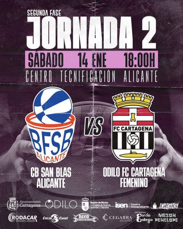 HORARIO‼️

Vamos con la segunda fase!

Este fin de semana nos mediremos a CB San Blas‼️

🗓Sábado, 14 de enero 
⏰ 18:00
📍Centro Tecnificación Alicante
🆚 CB San Blas

Vamos a por todas💪🏽💪🏽
