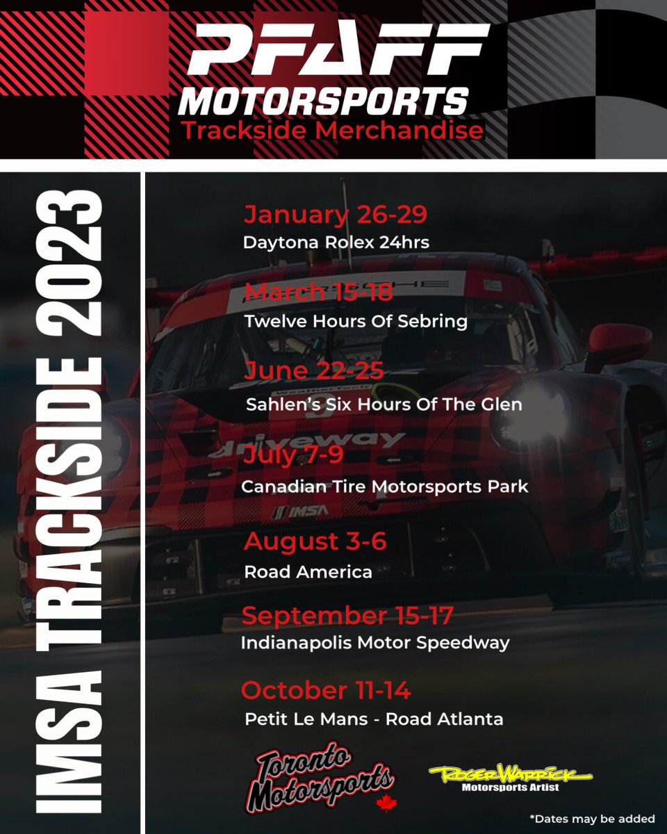 pfaffmotorsports on Twitter "Mark your calendars! If you’re attending