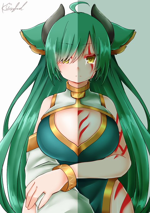 【狐の話】リンセン水を司る神として座に据えられた水竜。ヒトが好きで色々協力もするけど、皆に忘れられたりないがしろにされりの哀しみで、呪いや祟りをうむ。それにより怖がられて離れていってしまい信仰心が減る。 