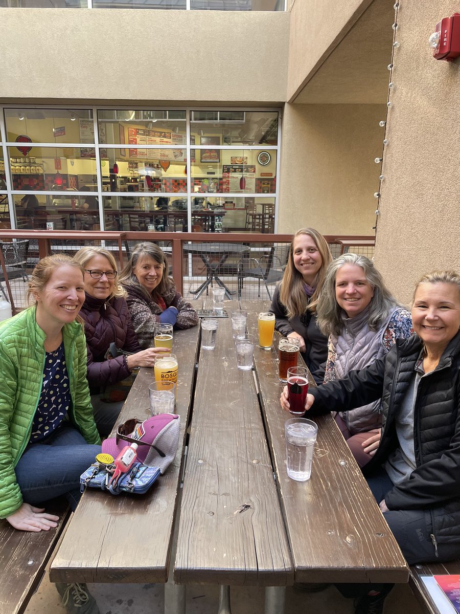 These are the female faculty of @nmsu_fwce. What an awesome group of smart and talented women scientists! @theresalaverty, @JenniferKFrey, Martha Desmond, @AbsLawson, Wiebke Boeing, Colleen Caldwell, soon to come @KCPregler