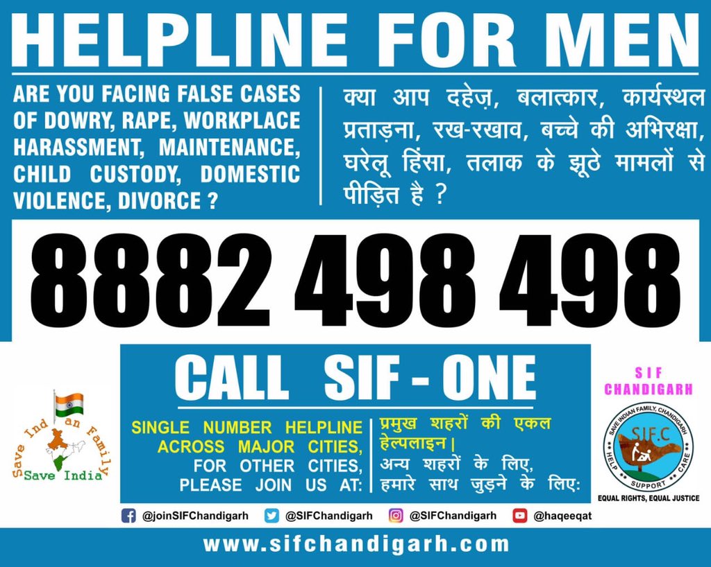 VikramArora20's tweet photo. Helpline for Men https://t.co/hfYRn264Qc