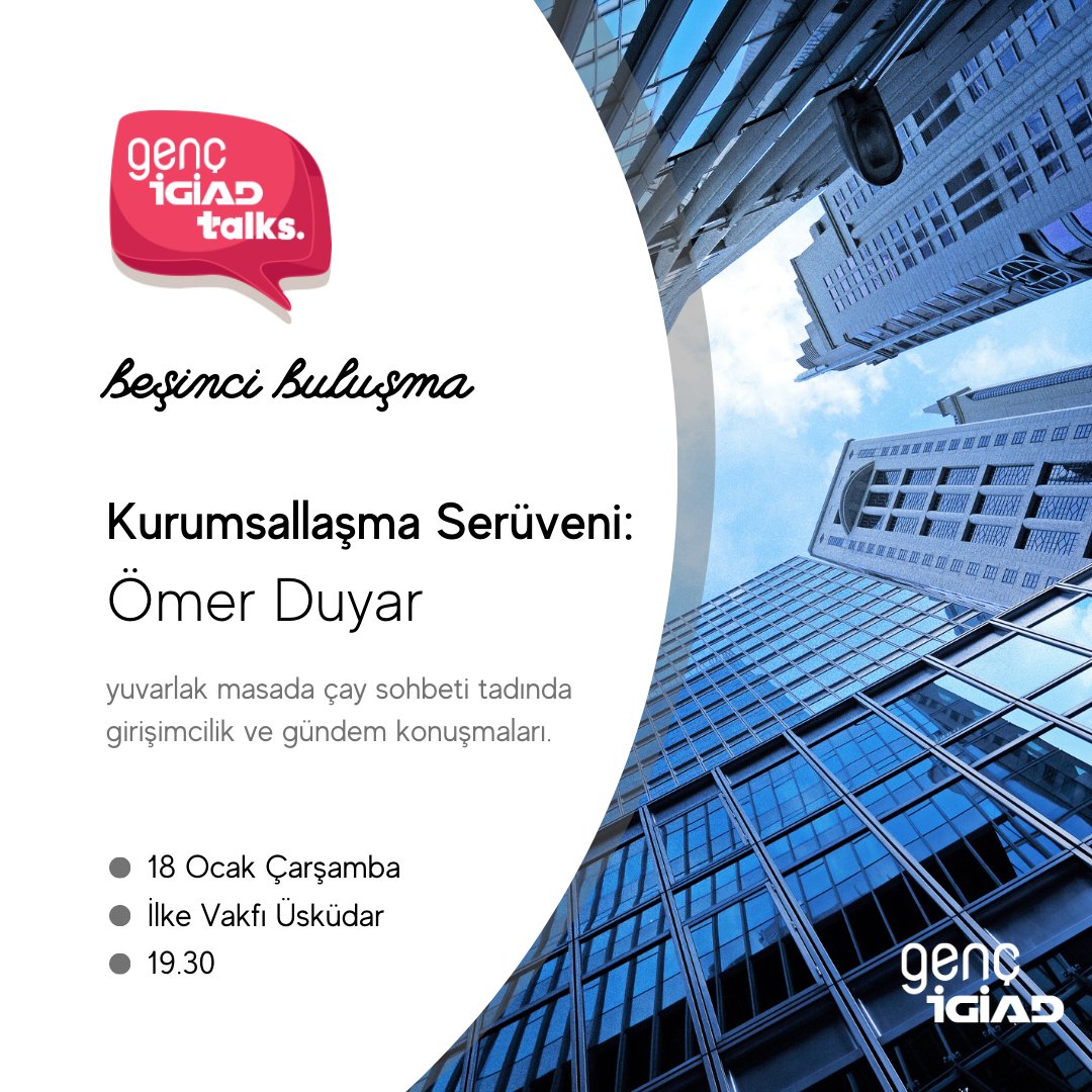 "talks" serimize senenin ilk programıyla taze bir başlangıç yapıyoruz. "Kurumsallaşma Serüveni" başlığını Ömer Duyar ile irdeleyeceğimiz bu programda, Duyar Vana'nın da hikâyesini dinlemiş olacağız. 

Bekliyoruz!

#talks #igiad