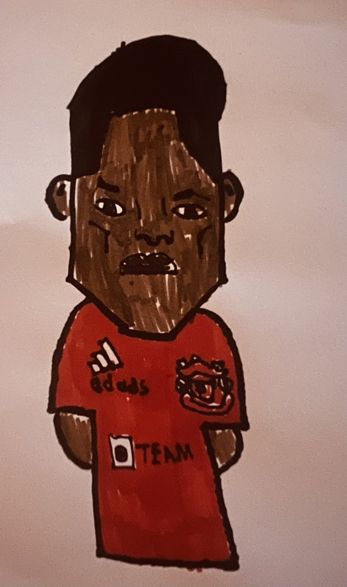 MagsRach's tweet photo. @MarcusRashford @Casemiro Vinnie age 8 did you a portrait 🔴@MarcusRashford https://t.co/3sr3W7QXvE