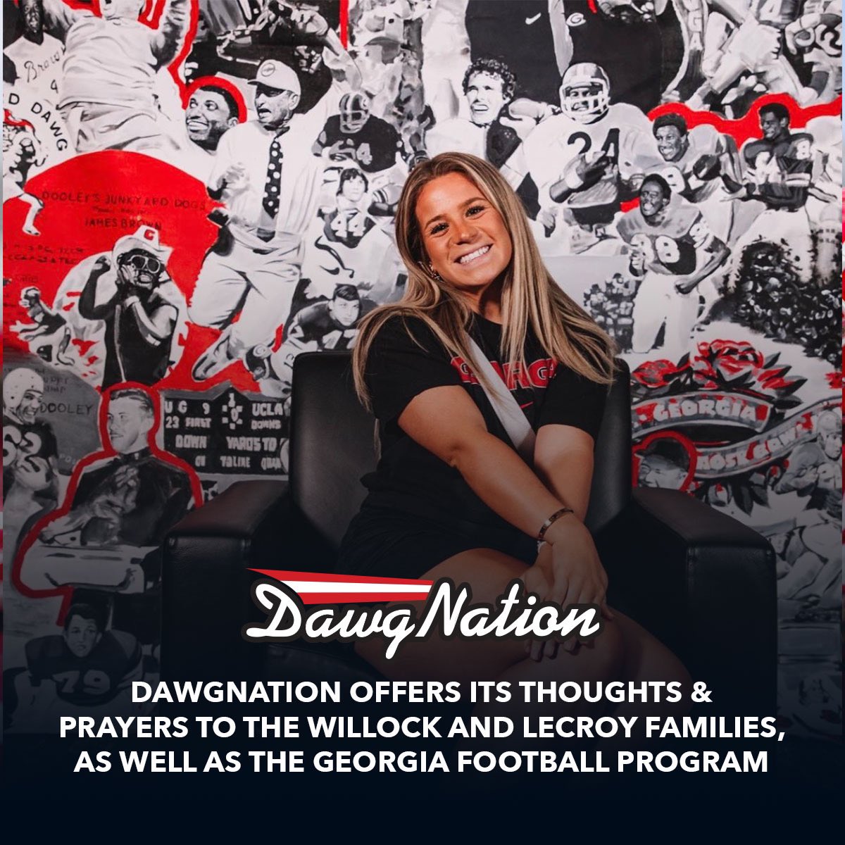 DawgNation's tweet photo. Just awful news out of Athens this morning. Thoughts &amp; prayers go out to all in the Georgia Football community https://t.co/rtMM1mKxoS