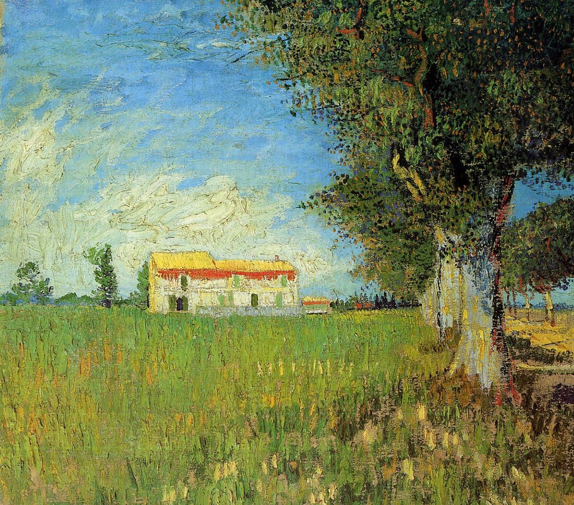Vincent van Gogh - Farmhouse in a Wheat Field