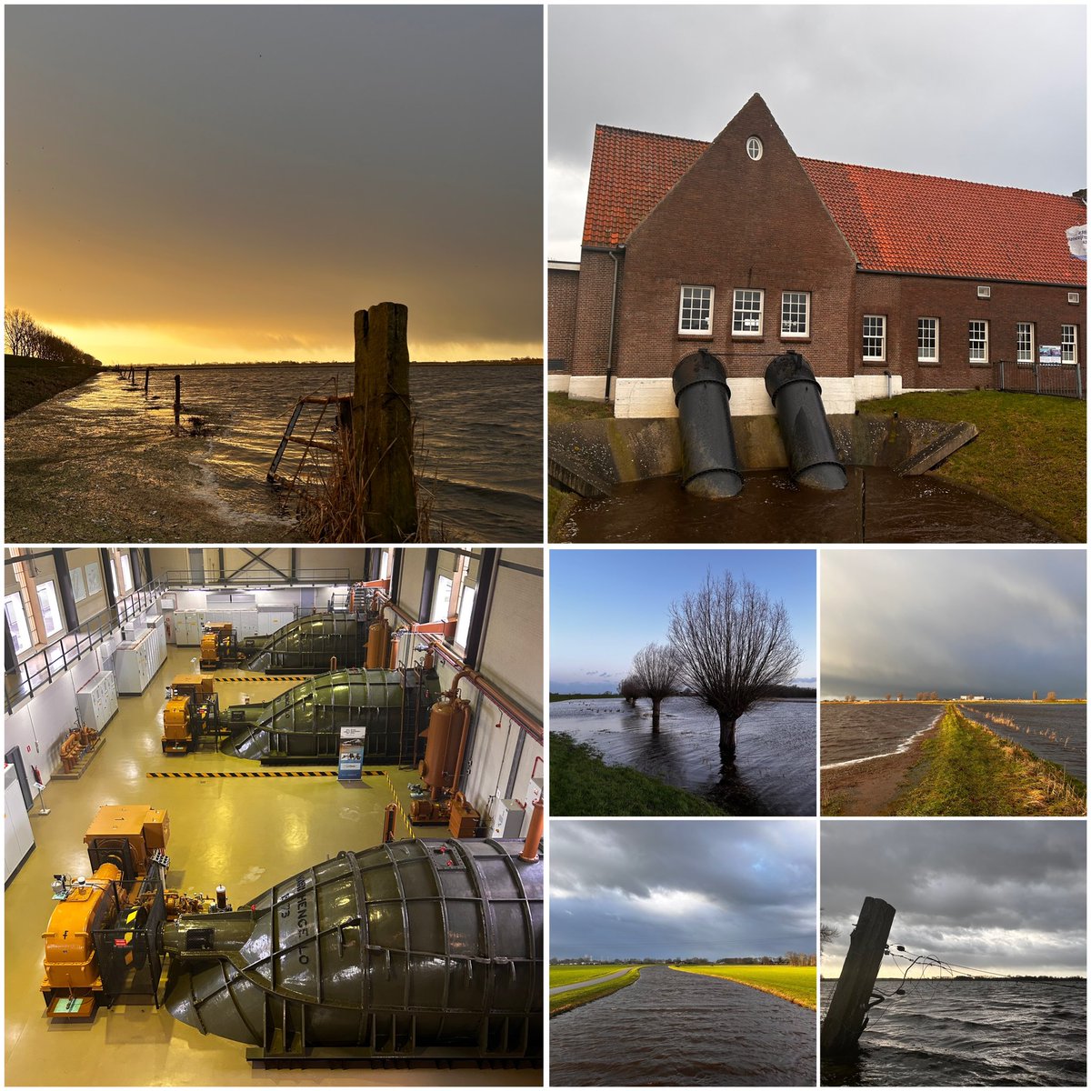 Een natte maar heerlijke fietstocht gemaakt deze morgen met een goede tussenstop bij gemaal Zedemuden en <a href="/SanderHabing/">Sander</a> . We houden water vast waar het kan maar nu moet er toch echt wat afgevoerd worden om droge voeten te houden.

#waterwerkersweervolaandebak🙏 @wdodelta #mooiwerk