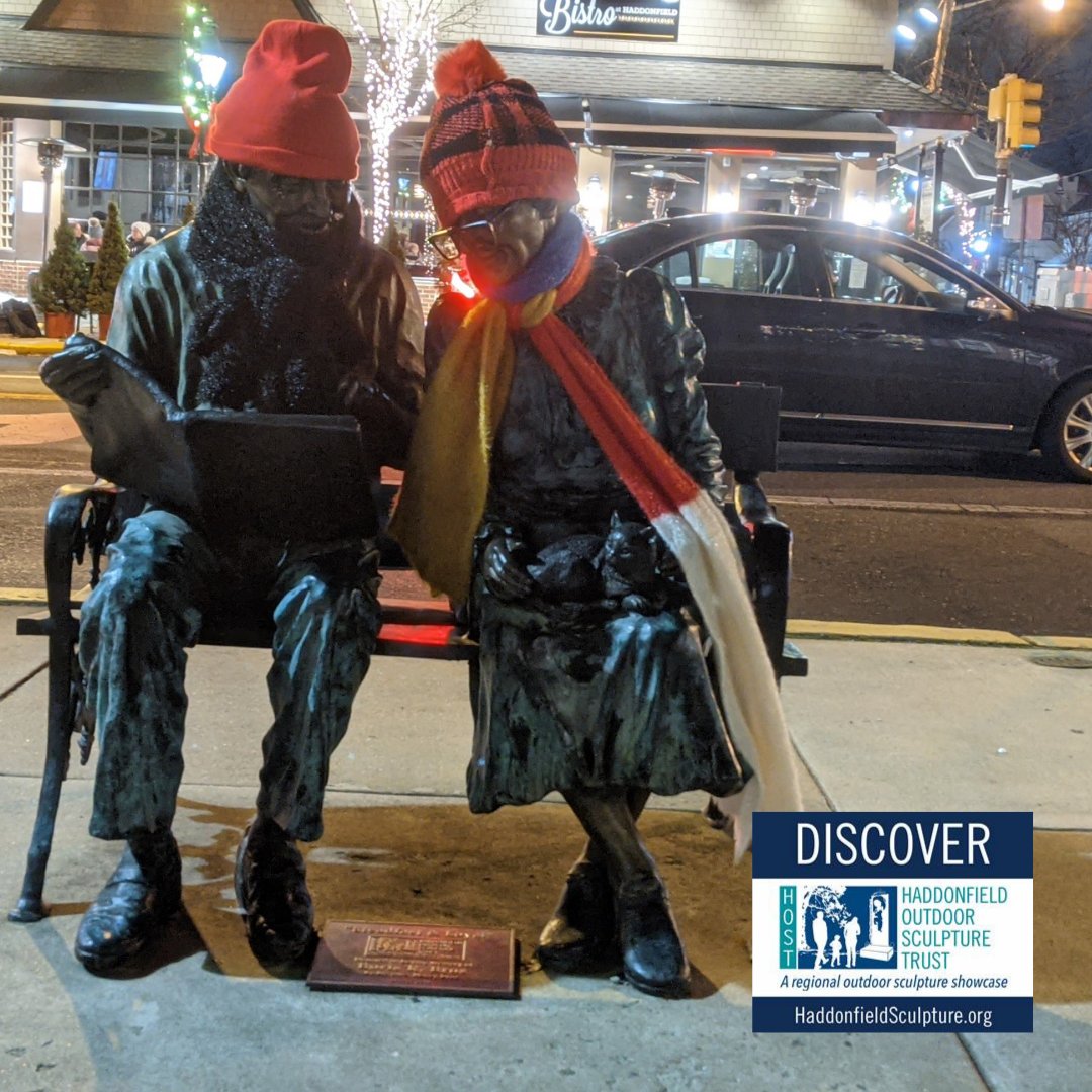 host08033's tweet image. National Hat Day! 

🧣❄️Pictured here is a Haddonfield community favorite, Steadfast and Loyal, bundled up in winter scarves and hats to fight the harsh cold temperatures! 🧣❄️