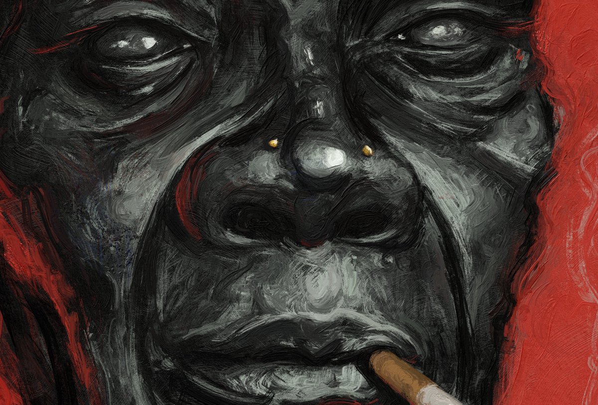 My new painting. 
The Red Lady.