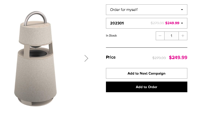 KatlynAvon23's tweet image. Introducing the LG XBOOM 360 RP4BE Omnidirectional Portable Speaker. Experience of a 360° audio panorama or connect multiple XBOOM 360 speakers wirelessly to maximize your sound output. 10" diam. x 20" H. While supplies last.
avon.com/product/lg-xbo…