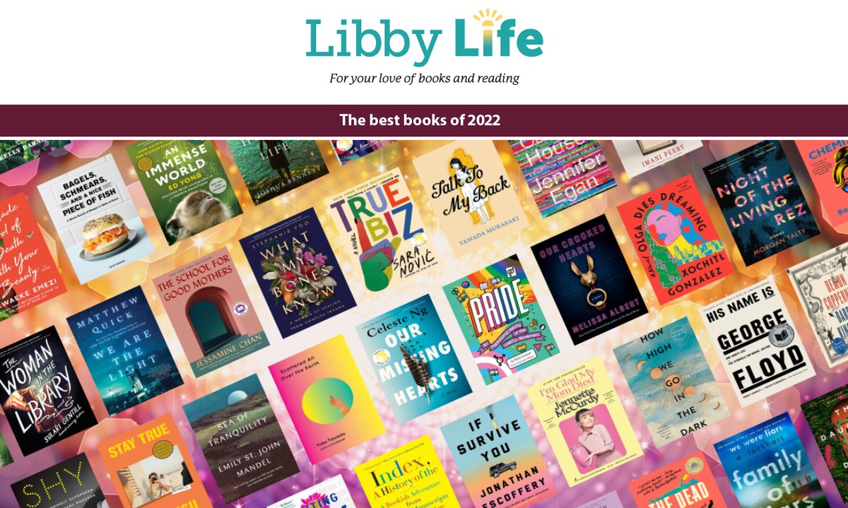 It’s estimated that over 2 million books are published each year. That would mean that over 5,000 books are published every day. You can't read them all so how about some recommendations for what to read next. Read the best #books of 2022 with #LibbyLife. libbylife.com/2022-12-09-the…