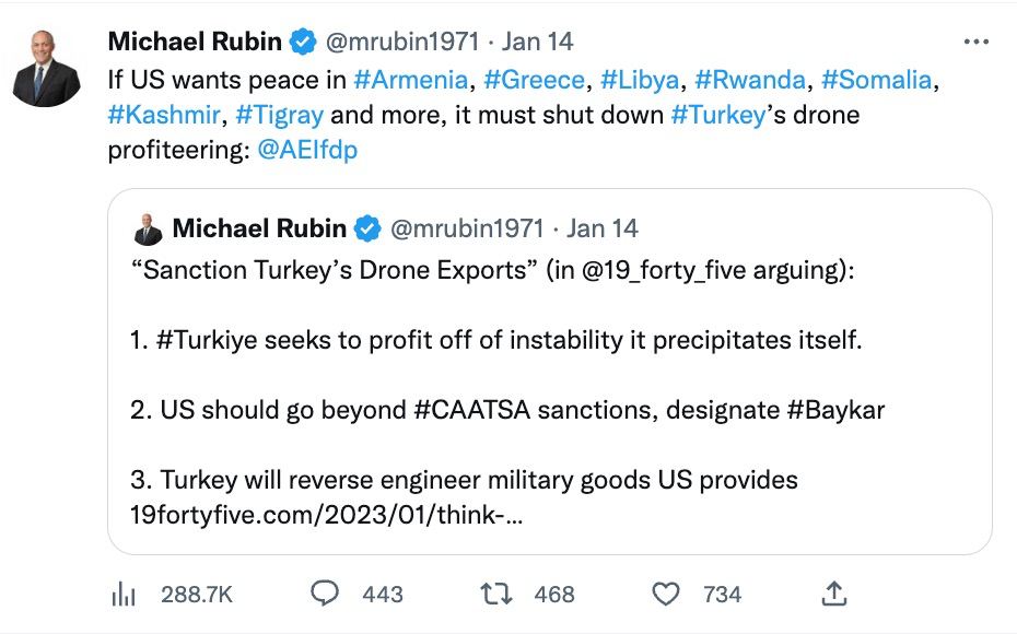 haluk's tweet image. Komplo teorilerine hoş bakmam ama son iki günde;

Tescilli Türkiye düşmanı Michael Rubin&apos;in Baykar&apos;a yaptırım çağrısı

Kaçak fetöcünün YouTube iftiraları

Ali Babacan ve yardımcılarının iftiraları

Peş peşe gelen bu saldırıların arasında korelasyon mu var, yoksa nedensellik mi?