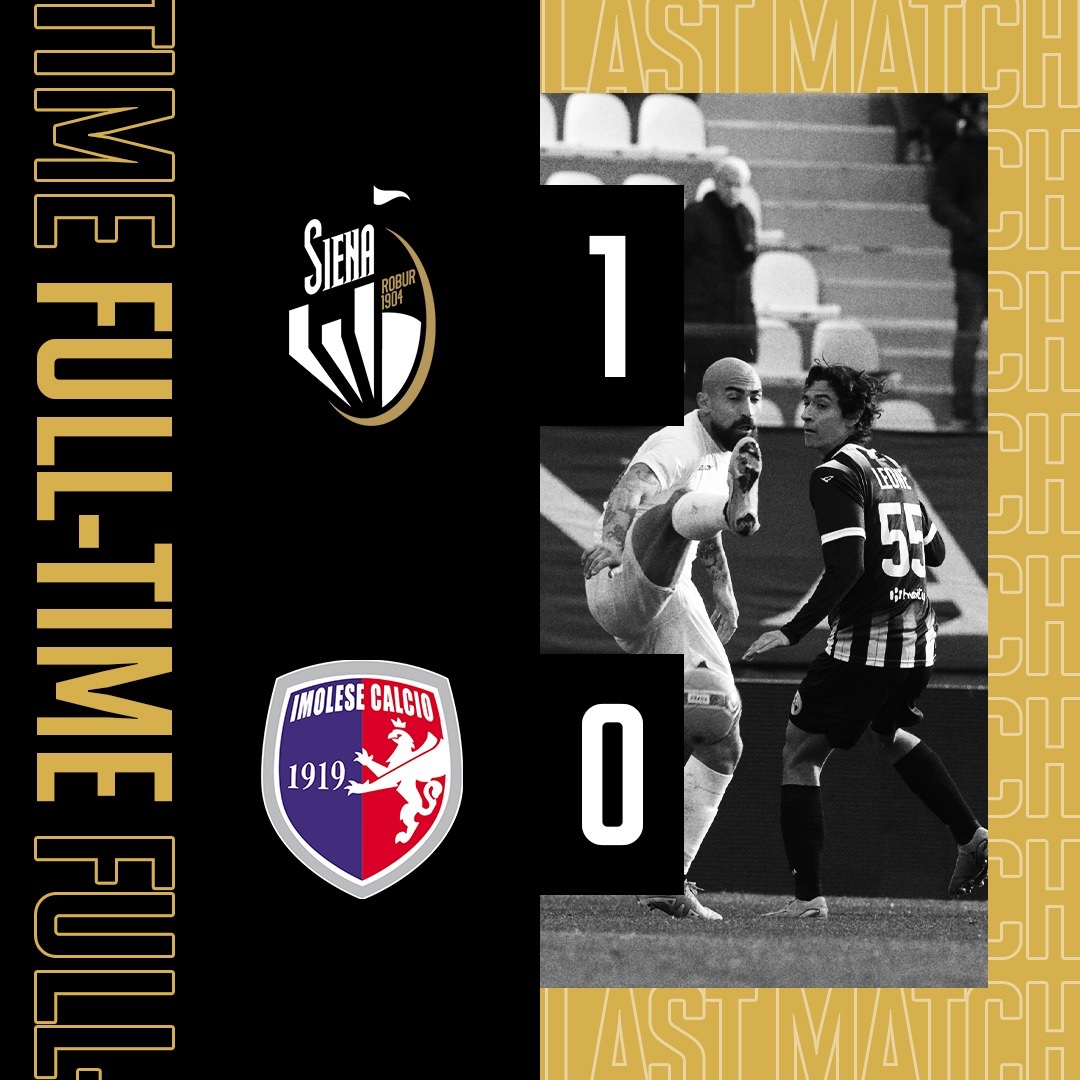 ACRSiena_1904's tweet photo. Il Siena torna alla vittoria casalinga che mancava dal 29 ottobre 2022. Contro l’Imolese decide la rete di Paloschi nel primo tempo dopo un match dominato. I bianconeri salgono a 34 punti. Grazie ragazzi 💪💪💪
#sienaimolese #siena #forzasiena #forzarobur https://t.co/74Av4uUDGI