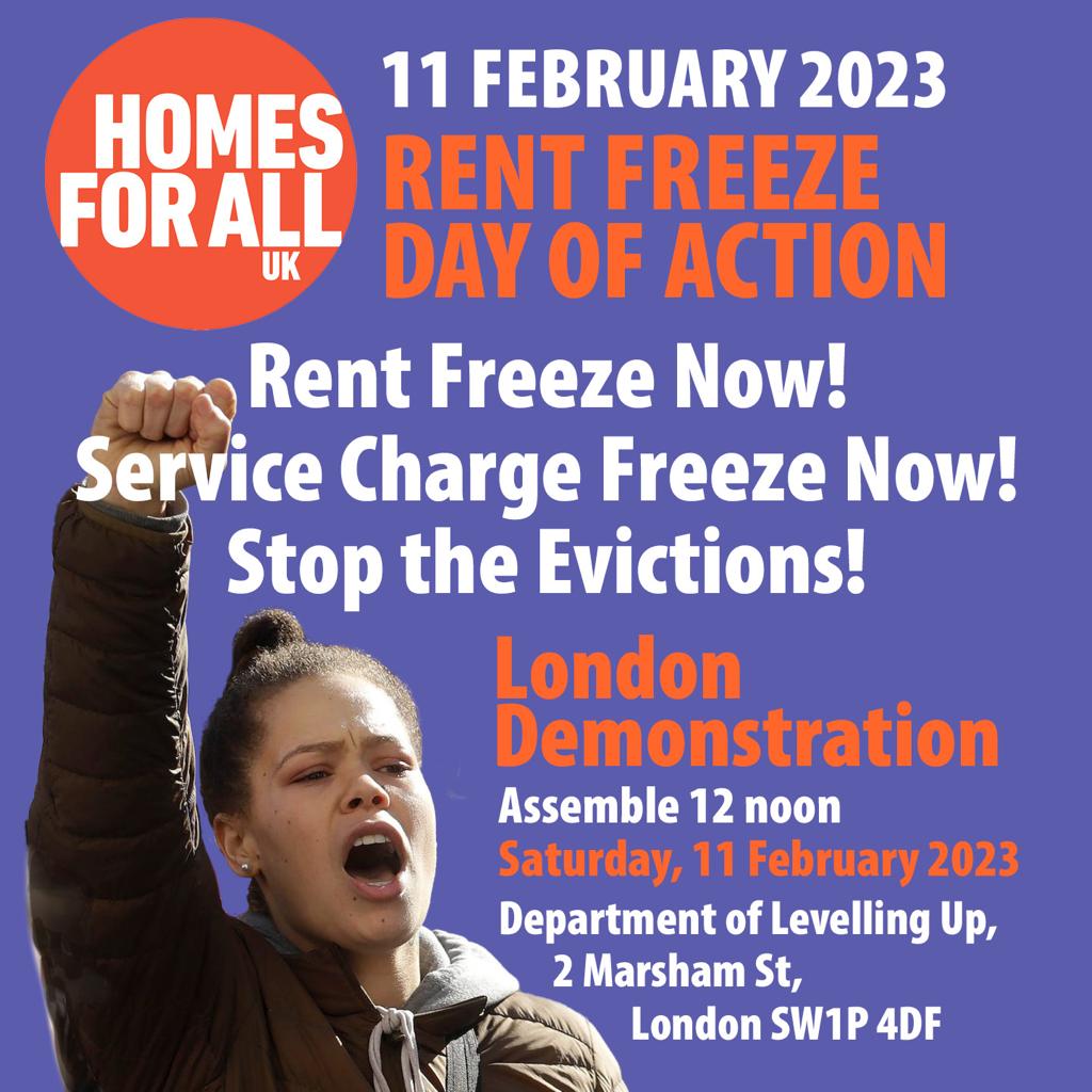 📢📢RENT FREEZE DAY OF ACTION –  SAT 11 FEB 2023
Looking forward to this London Demo
➡️Saturday 11 Feb,12 noon
Department of Levelling Up,SW1P 4DF
axethehousingact.org.uk/uncategorized/…
#RentFreezeNow #ServiceChargeFreeze #StopEvictions #FundRepairs
