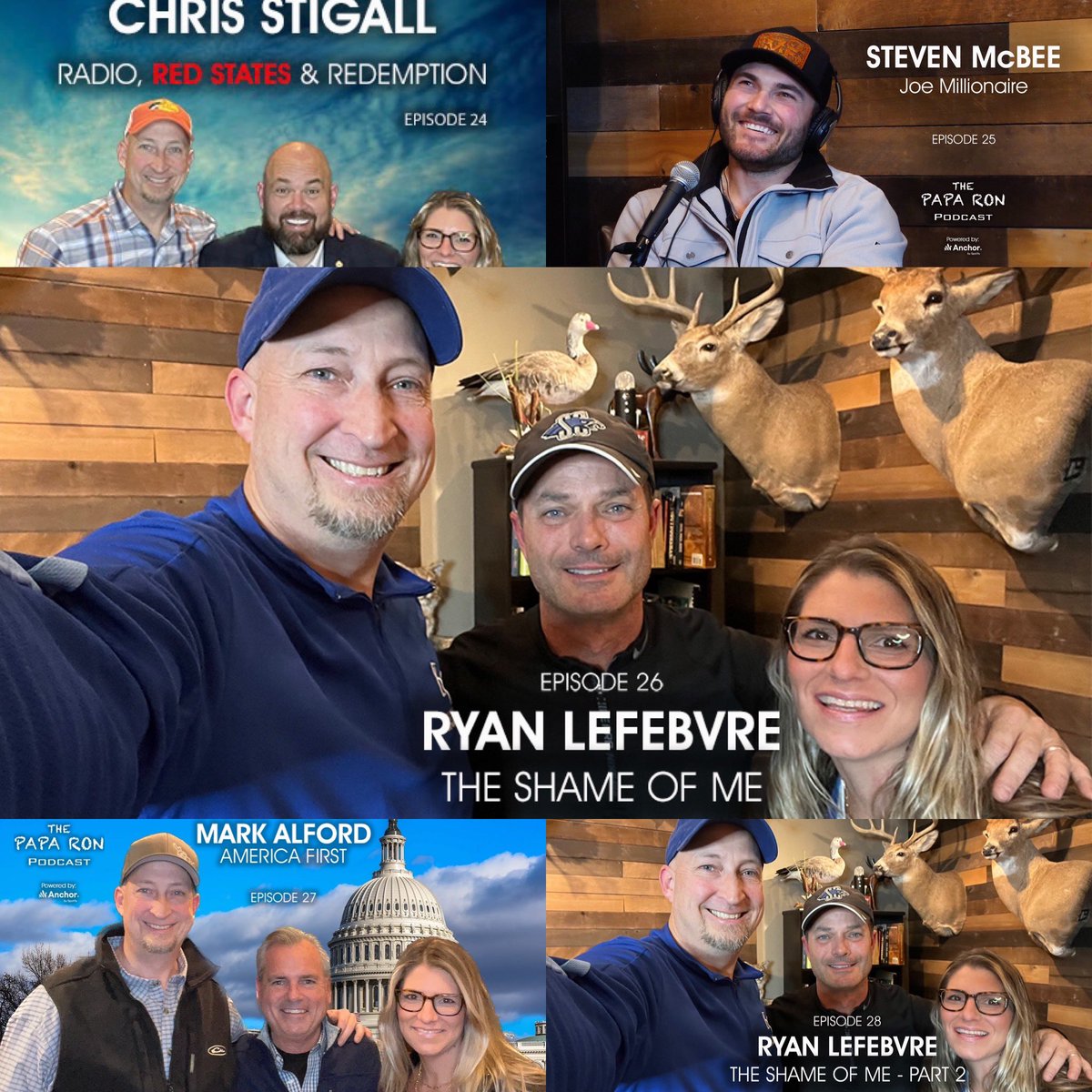 PapaRonPodcast's tweet photo. Dang, we’ve been fortunate to have some incredible guests! You can watch these episodes on Spotify or YouTube. The show can be found on Apple, Amazon, Google, Castbox or iHeart Radio. THANK YOU for giving this podcast a chance. #kcmo #kansascity #paparon #podcast https://t.co/hCrVE7RD4S