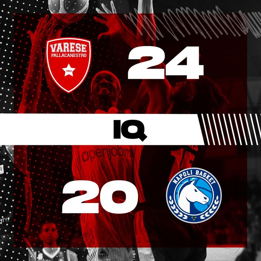 PallVarese's tweet image. +4️⃣ per noi dopo i primi 10’ di gioco 👊
#VarNap #NoiSiamoVarese