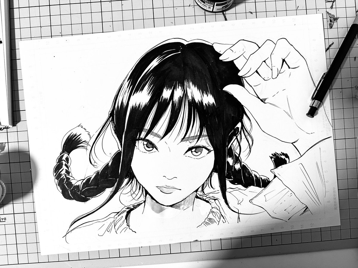 あー手がデカすぎたなぁ…
デジタルならすぐ直せるのに…！
となった絵 https://t.co/eihe4DIHTg