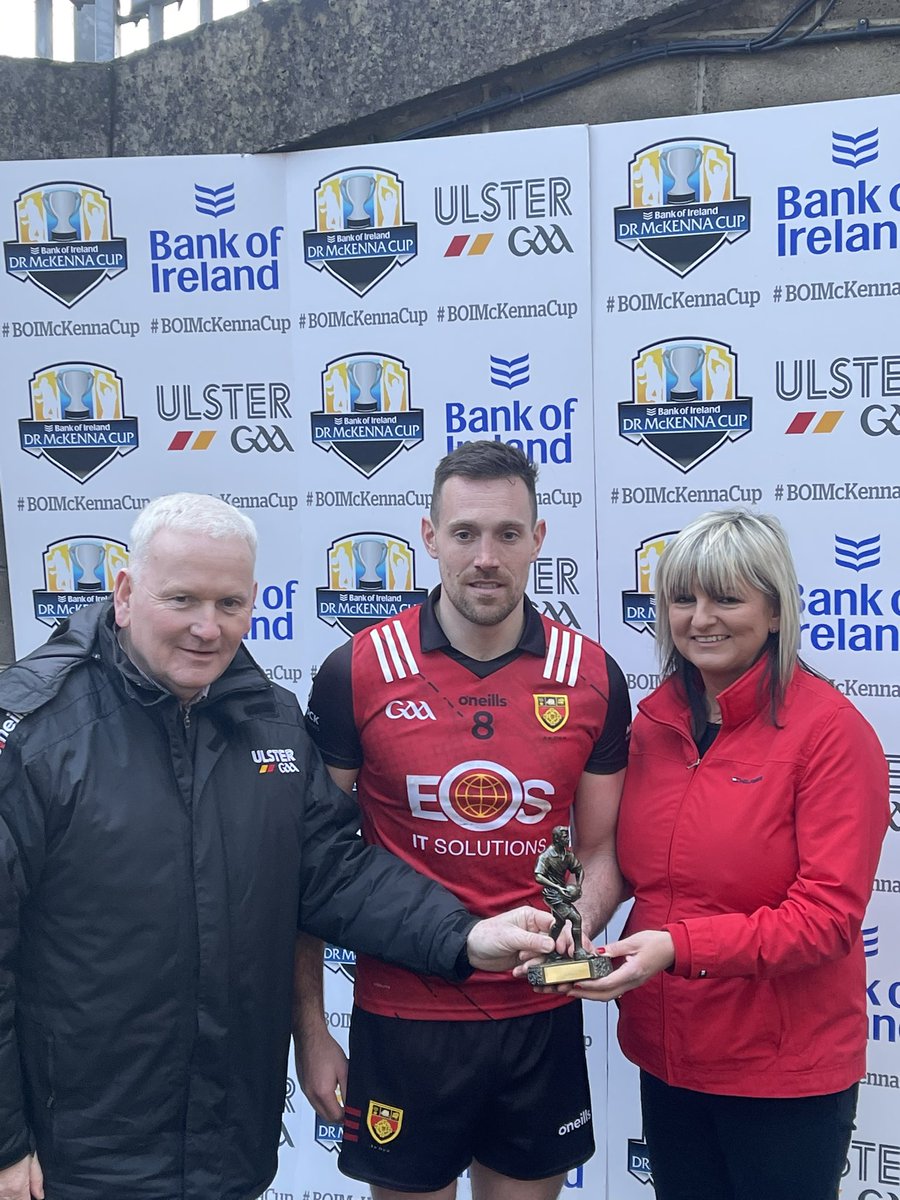 officialdowngaa's tweet photo. Congratulations to Bank of Ireland Man of the Match in Páirc Esler was @OfficialDownGAA Niall Donnelly! 🔴⚫️ https://t.co/QXhfDwuUTz