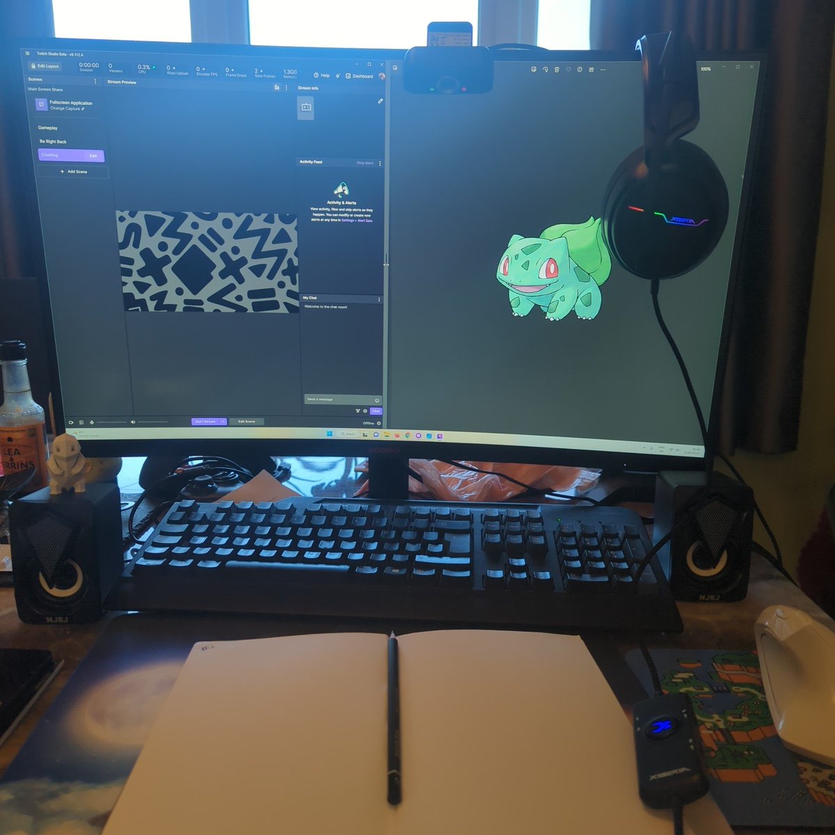 ShadowJ_B's tweet photo. First ever #artstream tonight. Starting at 5pm GMT (hopefully!) We'll be starting at the very beginning with #bulbasaur from #Pokemon
The plan is to stream this time every Sunday and go through all the Pokémon one by one!
#art #twitch #shadowj_b #firsteverstream https://t.co/U4oJHDgC2C