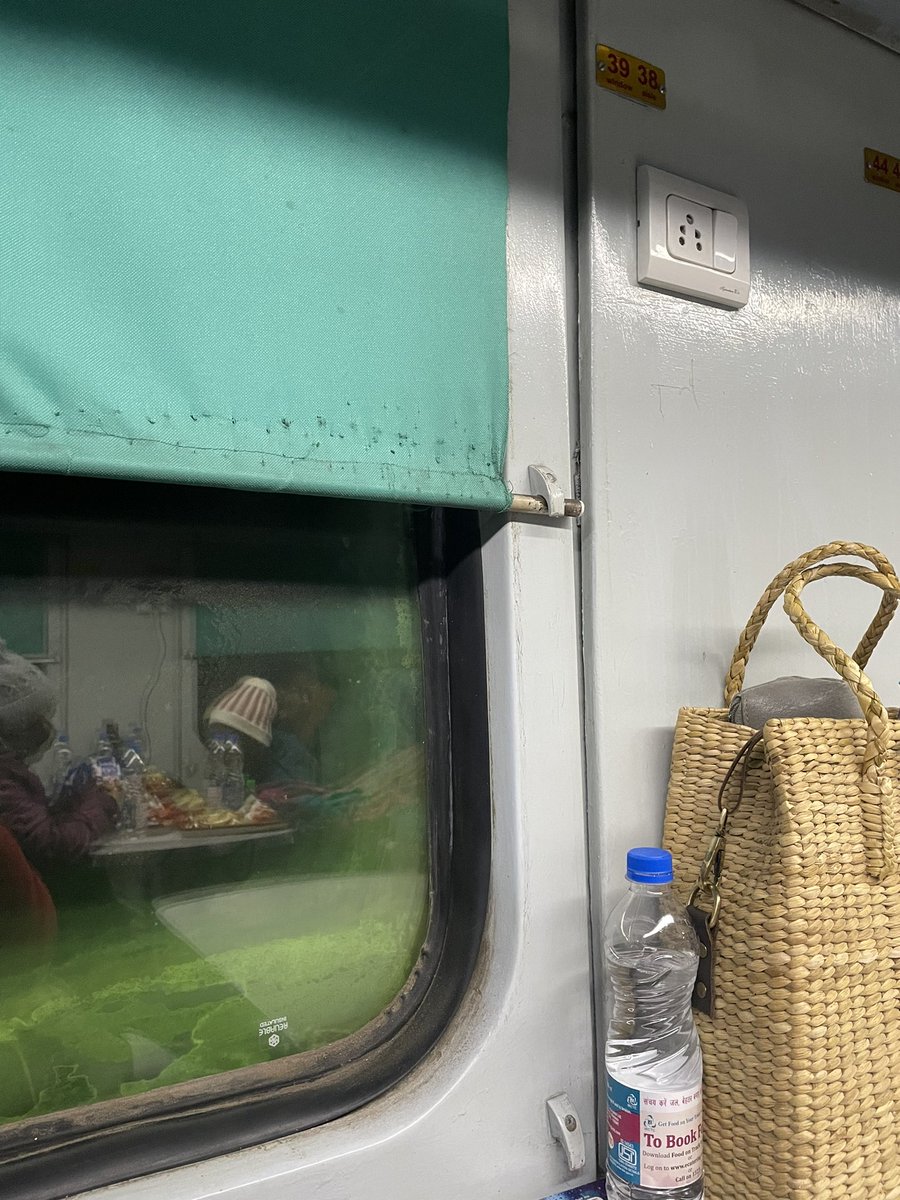 VohraDeepak84's tweet photo. @indianrailway__ @PMOIndia PNR 8461802103 spending on luxuries trains like SHATABDI of Indian Rail we travel with such compromised fittings of window bidding that dust including cold breeze melting my families bones in temp of less than 10 degrees https://t.co/sRkzeMIZk5