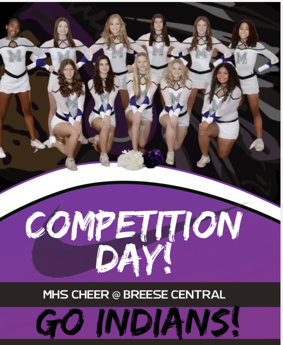 Good luck to MHS Cheer today as they take the floor at Breese Central !