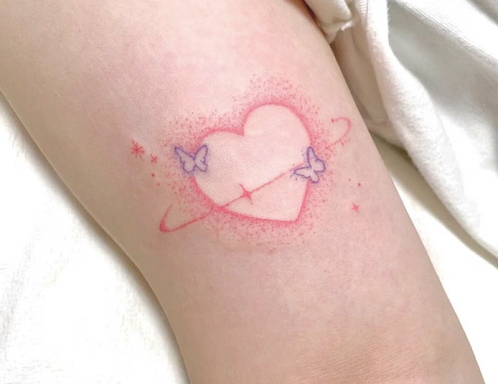 Chest 3D Heart tattoo at theYoucom