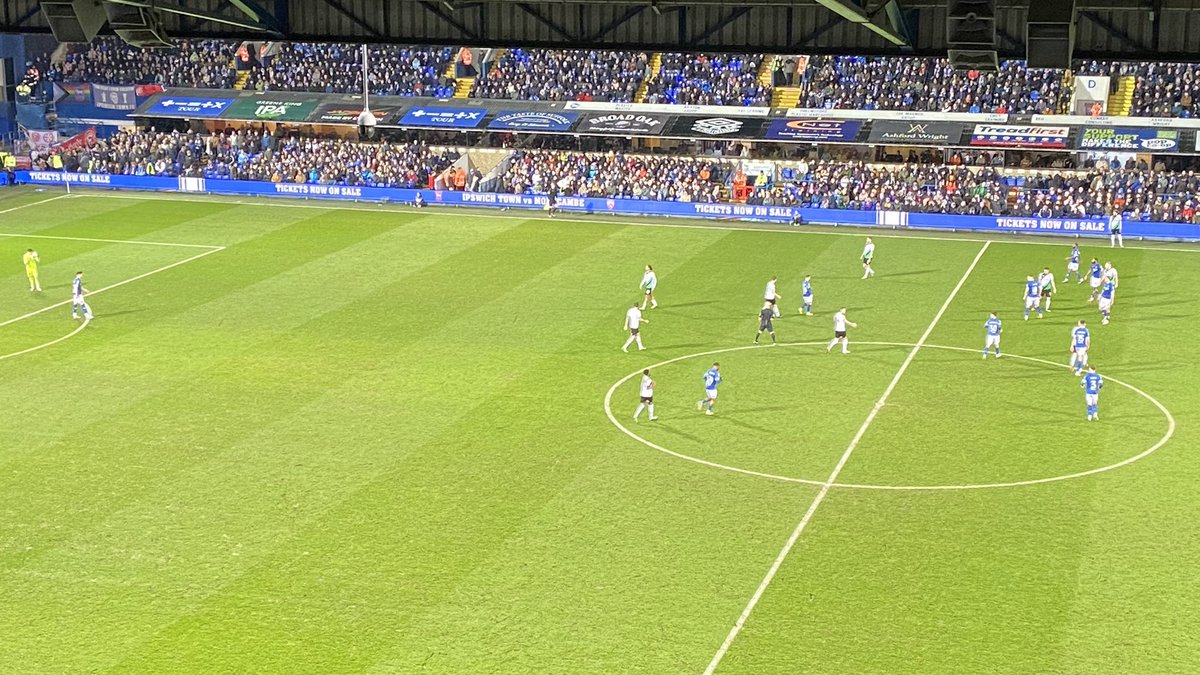 haveyouany's tweet photo. @edsheeran Good game, both teams attacked well. Great atmosphere at Portman Road. https://t.co/MxCAEI09HM